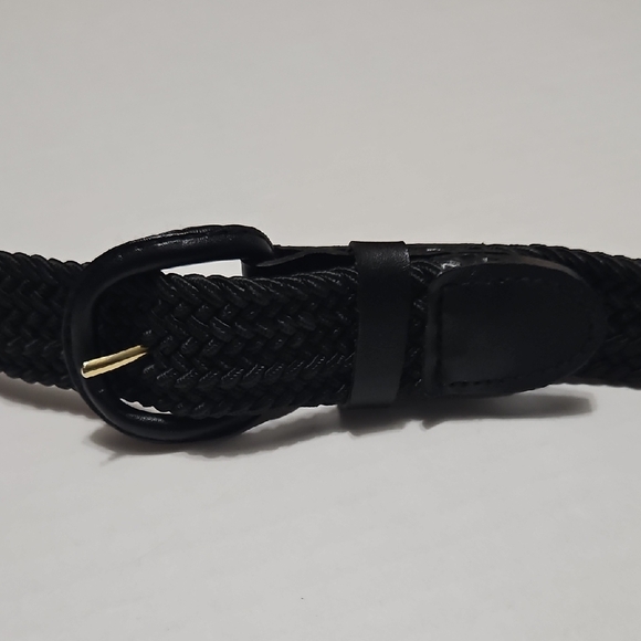 Black Braided Adjustable Belt with Gold Buckle Size XL 40/42 - Picture 1 of 11